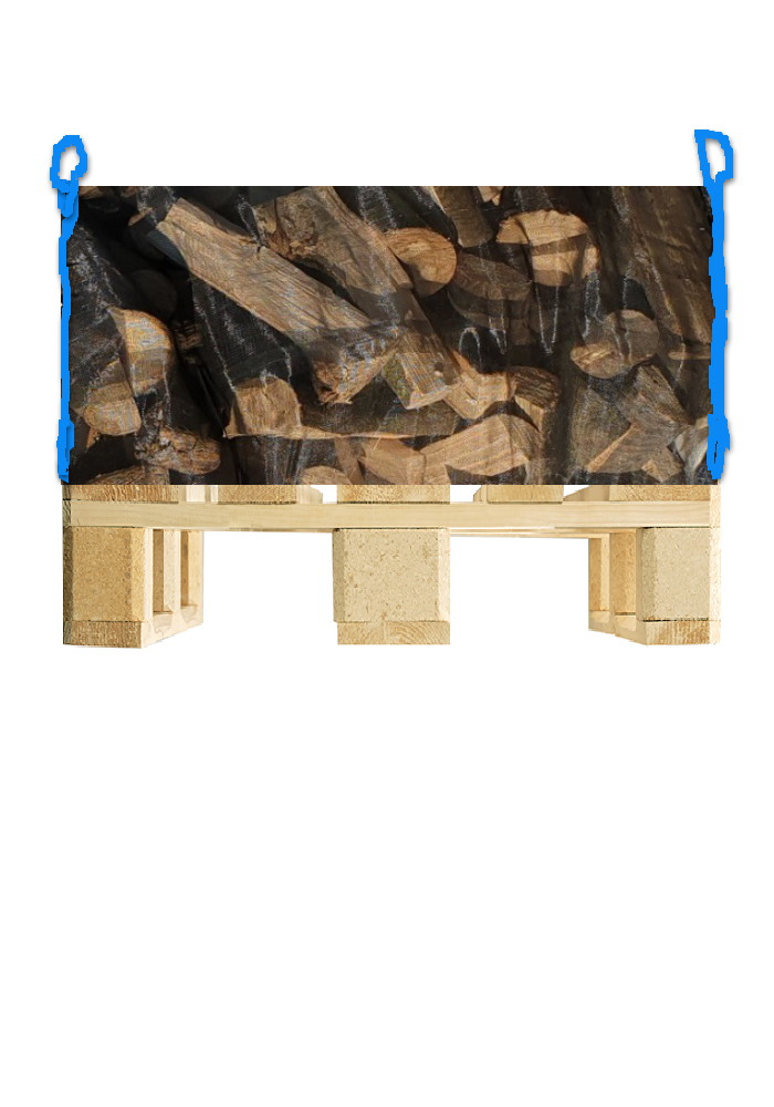 7x Premium Holzbag Big Bag – 100x100x120cm Für Brennholz, Kaminholz, Nach DIN EN ISO 21898